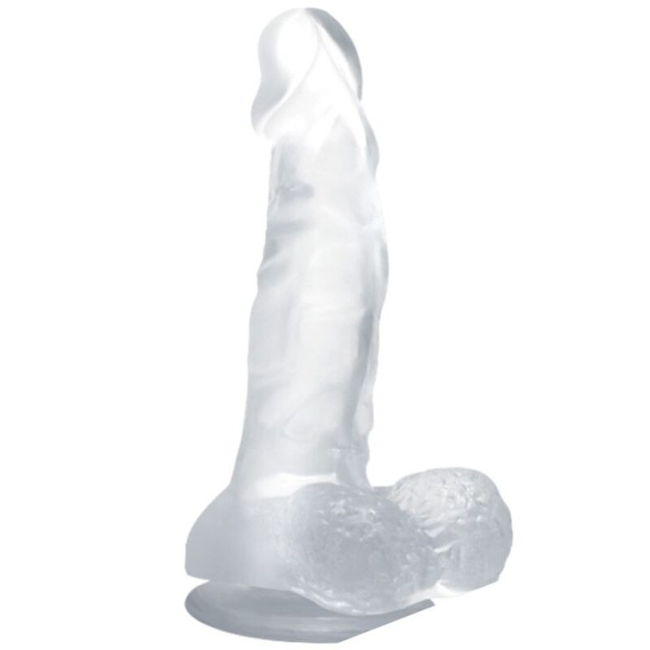 BAILE - REALISTIC DILDO WITH SUCTION CUP AND TESTICLES 16.7 CM TRANSPARENT - D-226641 - Teknashop Ltd