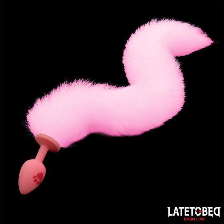 Pink Silicone Fox Tail Anal Plug Pink - 8436615009916 - Teknashop Ltd