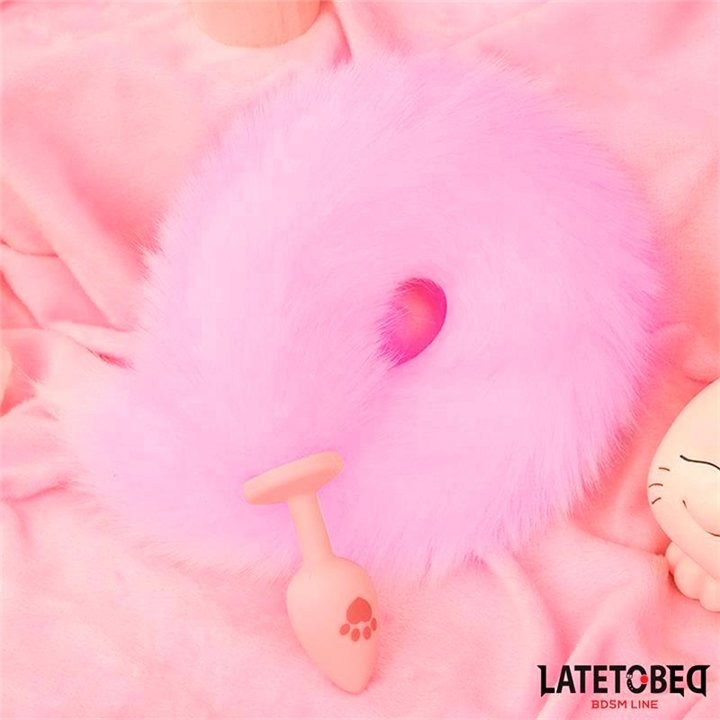 Pink Silicone Fox Tail Anal Plug Pink - 8436615009916 - Teknashop Ltd