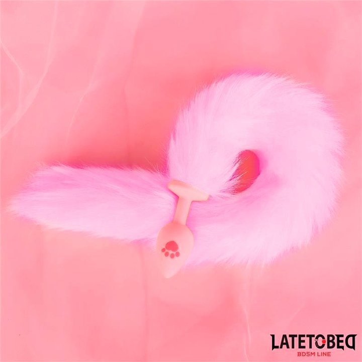 Pink Silicone Fox Tail Anal Plug Pink - 8436615009916 - Teknashop Ltd
