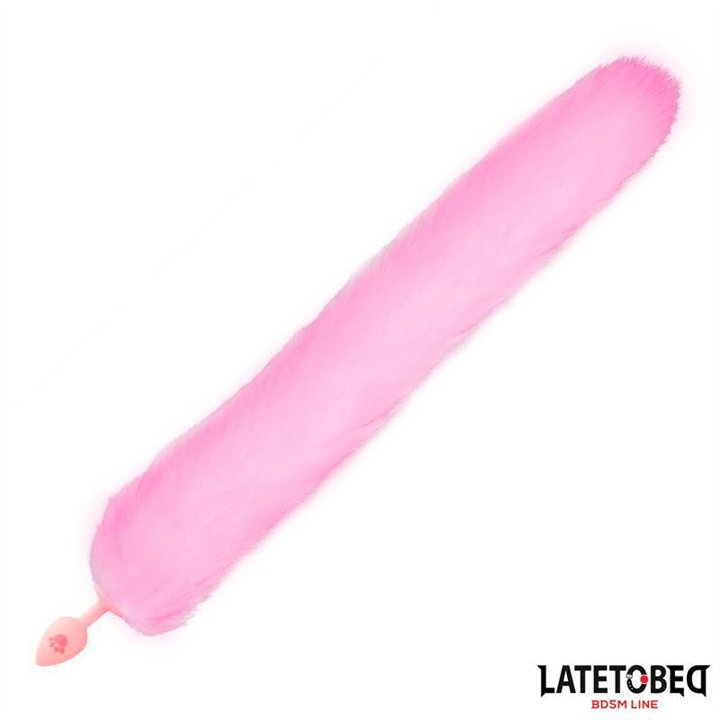 Pink Silicone Fox Tail Anal Plug Pink - 8436615009916 - Teknashop Ltd