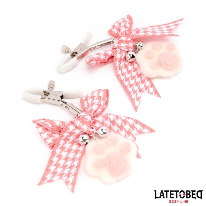 Nipple Clamps with Kitty Paw Pompon - 8436615009909 - Teknashop Ltd