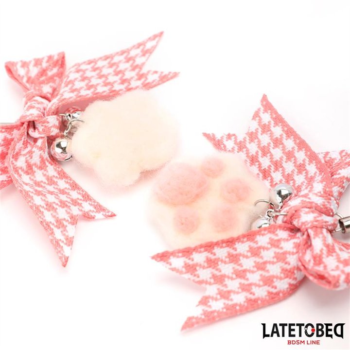 Nipple Clamps with Kitty Paw Pompon - 8436615009909 - Teknashop Ltd