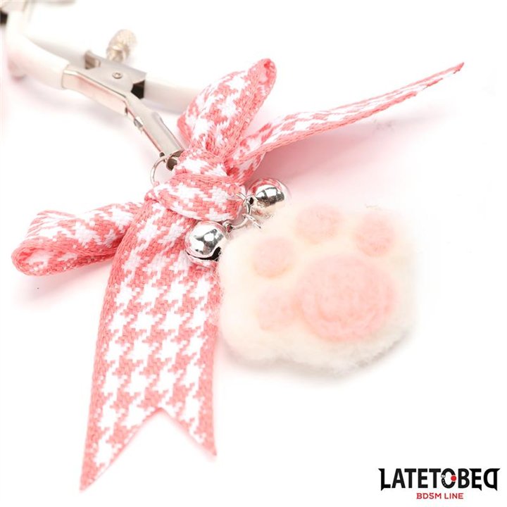 Nipple Clamps with Kitty Paw Pompon - 8436615009909 - Teknashop Ltd
