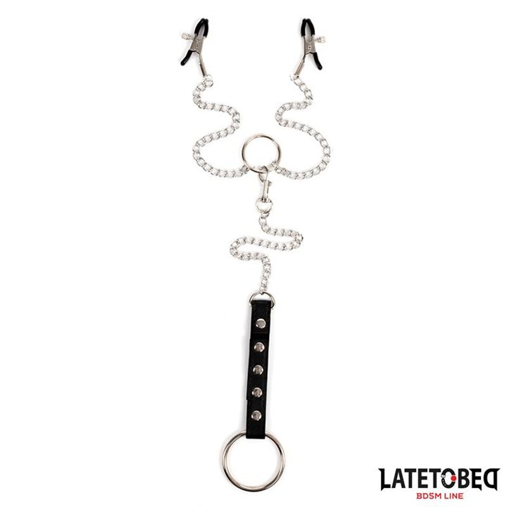 Nipple Clamps With Penis Ring - 8436615009817 - Teknashop Ltd