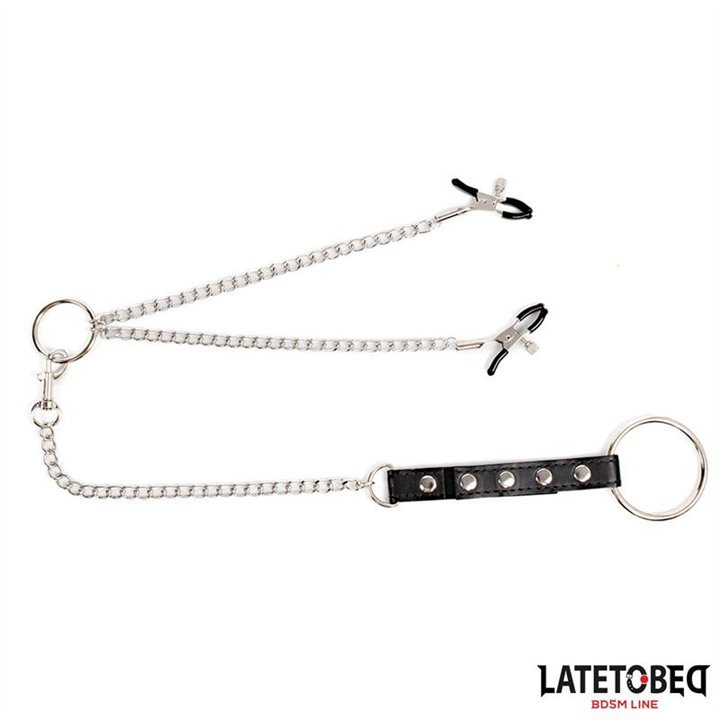 Nipple Clamps With Penis Ring - 8436615009817 - Teknashop Ltd