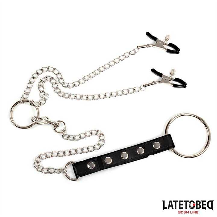 Nipple Clamps With Penis Ring - 8436615009817 - Teknashop Ltd