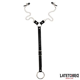 Nipple Clamps With Penis Ring - 8436615009800 - Teknashop Ltd
