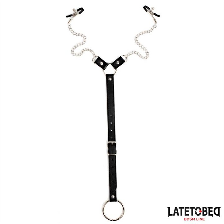 Nipple Clamps With Penis Ring - 8436615009800 - Teknashop Ltd