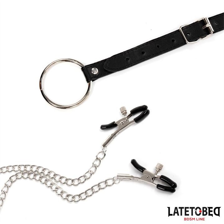 Nipple Clamps With Penis Ring - 8436615009800 - Teknashop Ltd