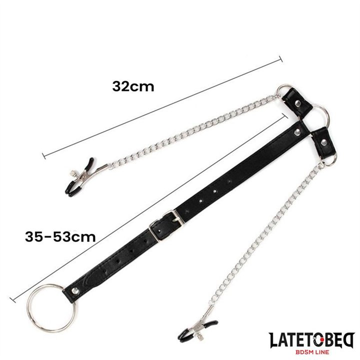 Nipple Clamps With Penis Ring - 8436615009800 - Teknashop Ltd