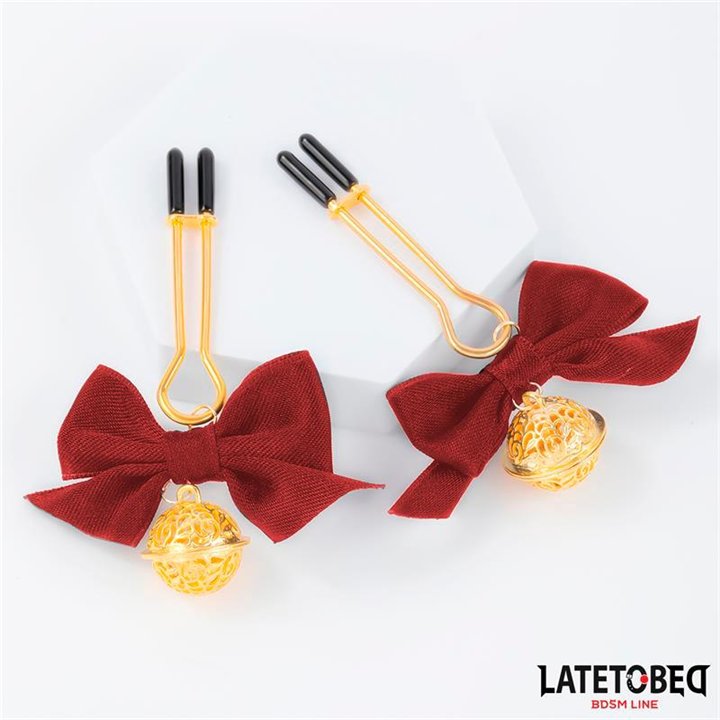 Nipple Clamps with Red Bow - 8436615009725 - Teknashop Ltd