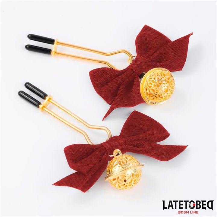 Nipple Clamps with Red Bow - 8436615009725 - Teknashop Ltd