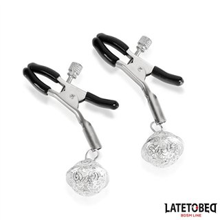 Nipple Clamps with Bell Silver and Black - 8436615009701 - Teknashop Ltd