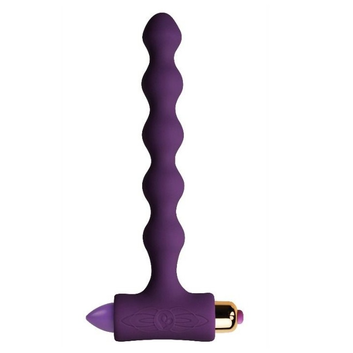 ROCKS-OFF - ANAL PLUG WITH VIBRATION AND RIVERLES PETITE SENSATIONS PEARLS - D-210483 - Teknashop Ltd