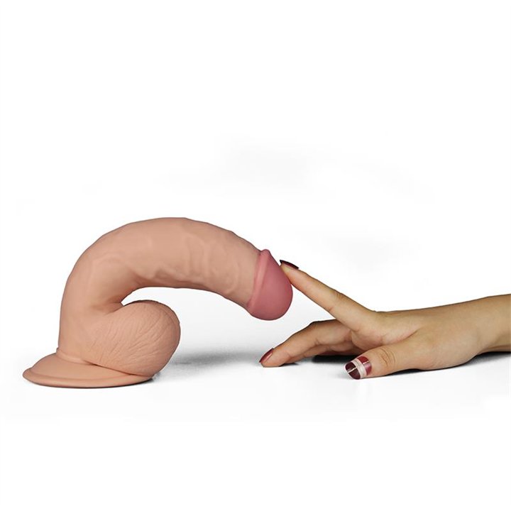 Dildo The Ultra Soft Dude with Vibration 7.5 Flesh - LO-LV1093 - Teknashop Ltd