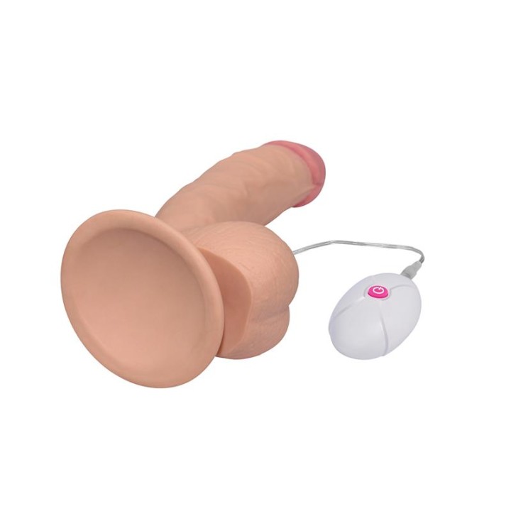 Dildo The Ultra Soft Dude with Vibration 7.5 Flesh - LO-LV1093 - Teknashop Ltd