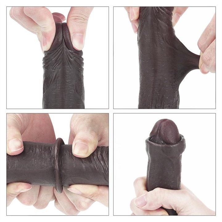 Dildo Sliding 7 Black - LO-LV317011 - Teknashop Ltd