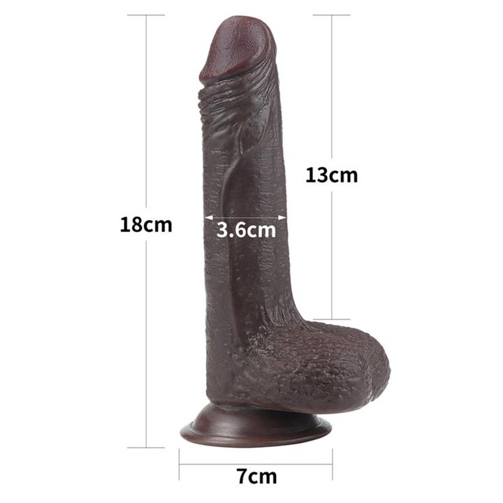 Dildo Sliding 7 Black - LO-LV317011 - Teknashop Ltd