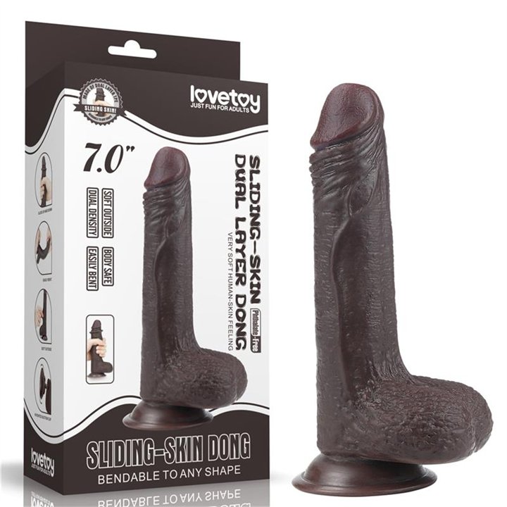 Dildo Sliding 7 Black - LO-LV317011 - Teknashop Ltd
