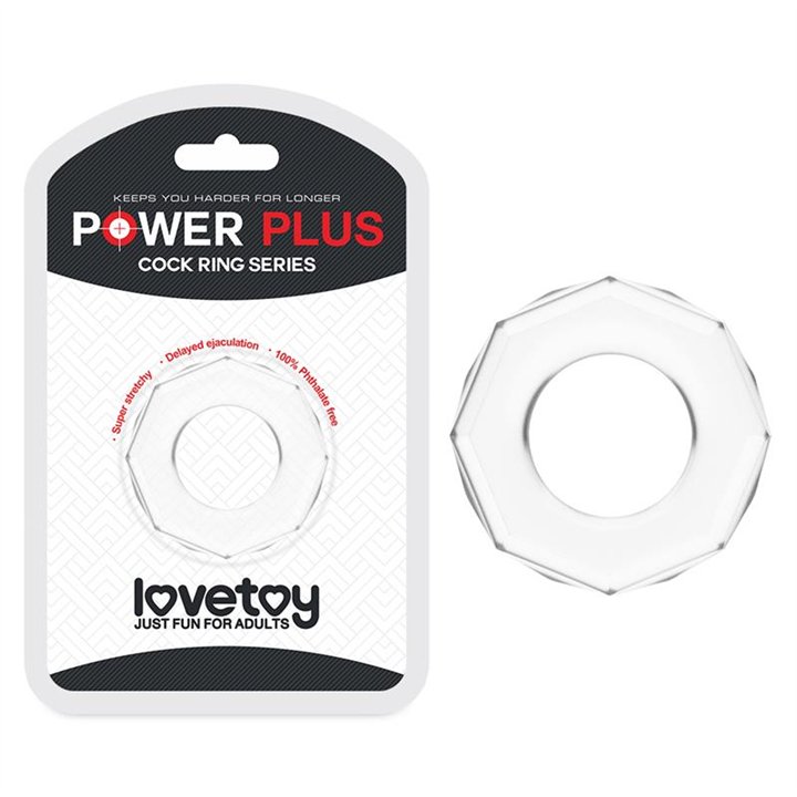 Penis Ring Power Plus Clear - LO-LV1434-C - Teknashop Ltd