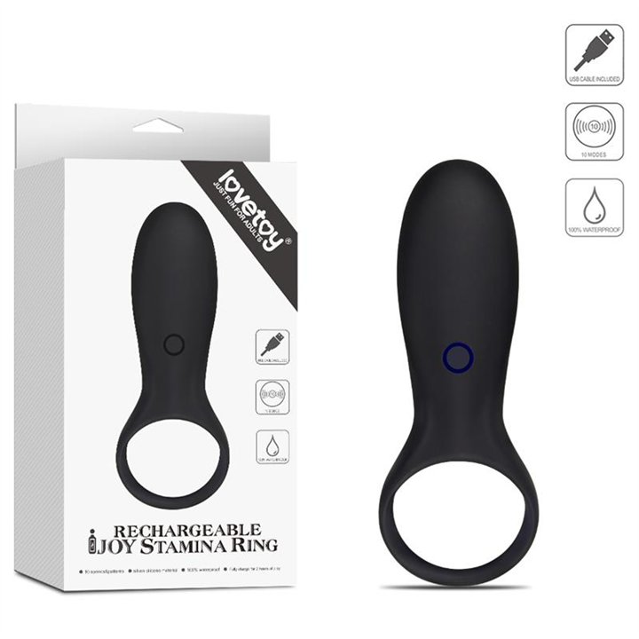 Penis Ring iJoy Stamina Ring USB Black - LO-LV1568 - Teknashop Ltd