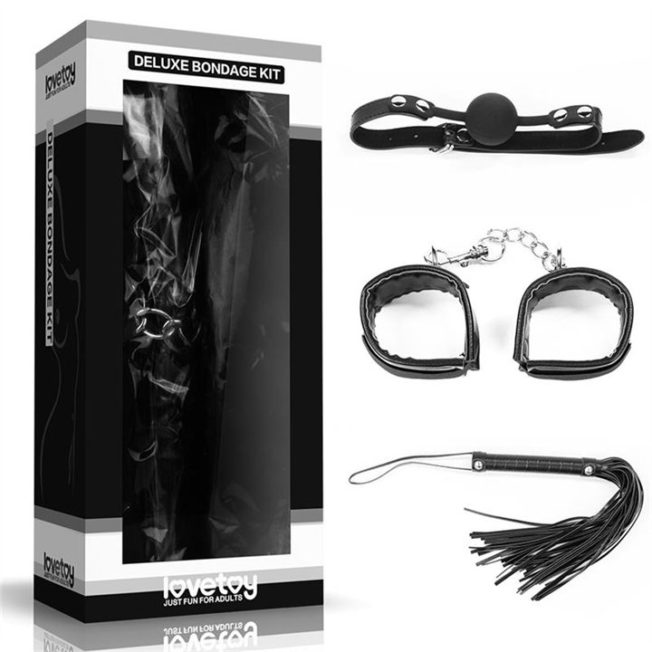 Bondage Kit Deluxe Negro - LO-SM1005 - Teknashop Ltd