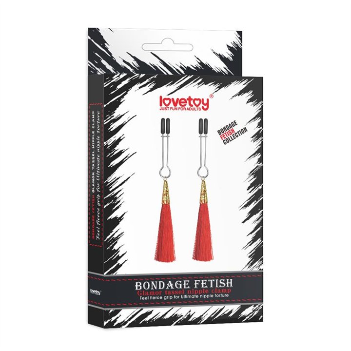 Nipple Clamps Red - LO-LV761009-R - Teknashop Ltd