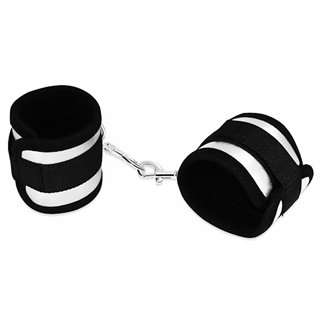 Velcro Handcuffs  Black and Silver - LO-LV1535 - Teknashop Ltd