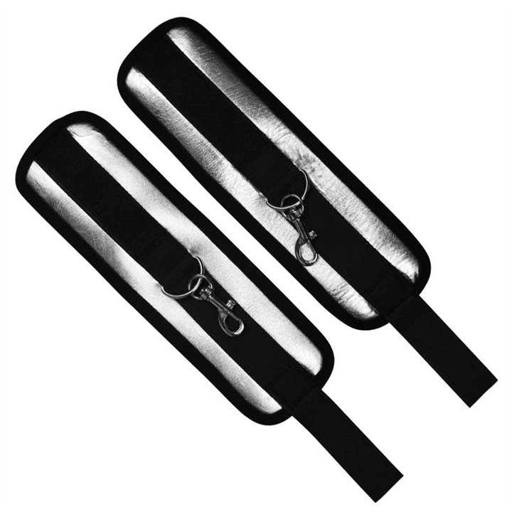 Velcro Handcuffs  Black and Silver - LO-LV1535 - Teknashop Ltd