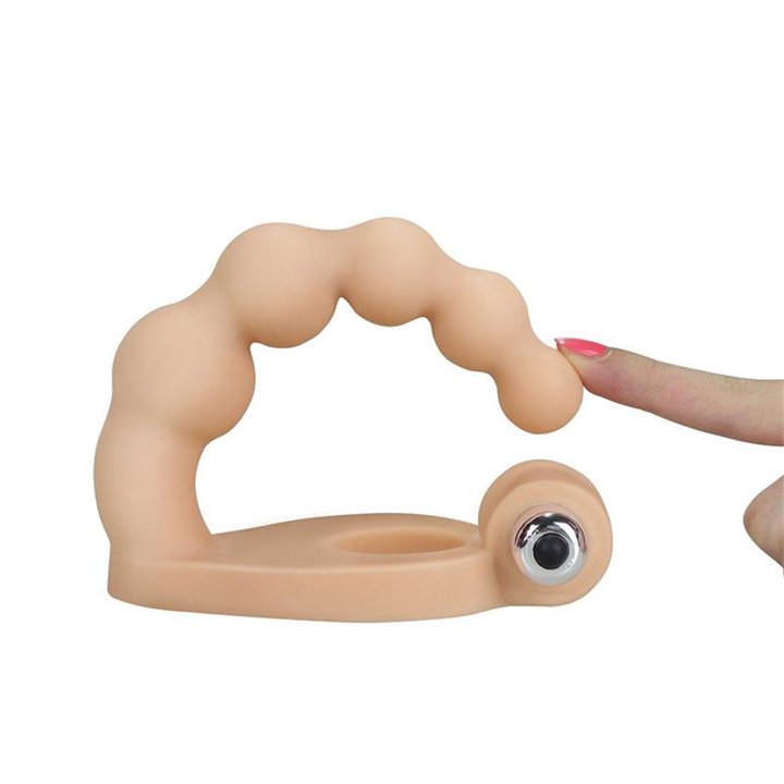 Anal Stimulator The Ultra Soft Bead 6.5 with Vibration Flesh - LO-LV320103 - Teknashop Ltd