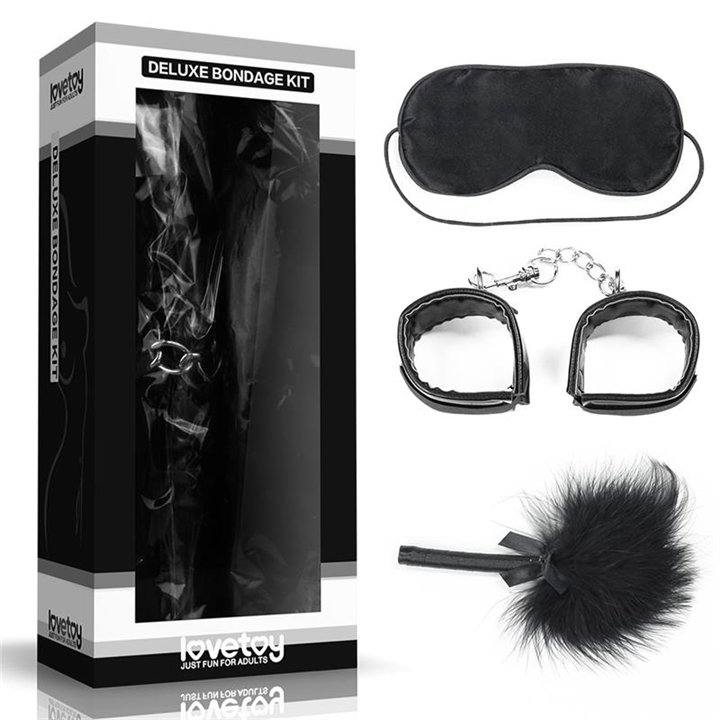 Bondage Kit Deluxe Black - LO-SM1003 - Teknashop Ltd