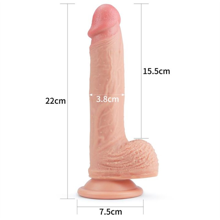 Dildo Nature 8.5 Liquid Silicone Flesh - LO-LV4003-F - Teknashop Ltd