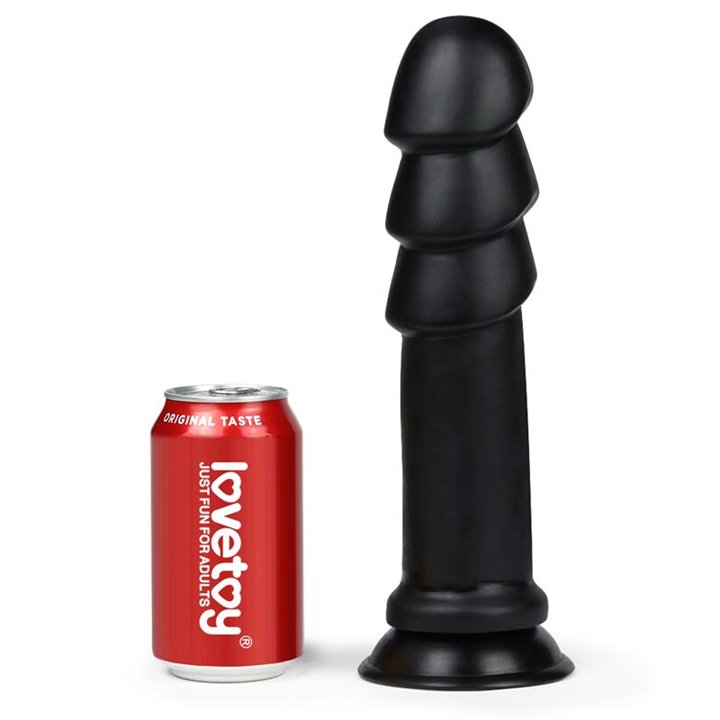 Dildo King Sized Anal Ripples 11.25 Black - LO-LV2244 - Teknashop Ltd