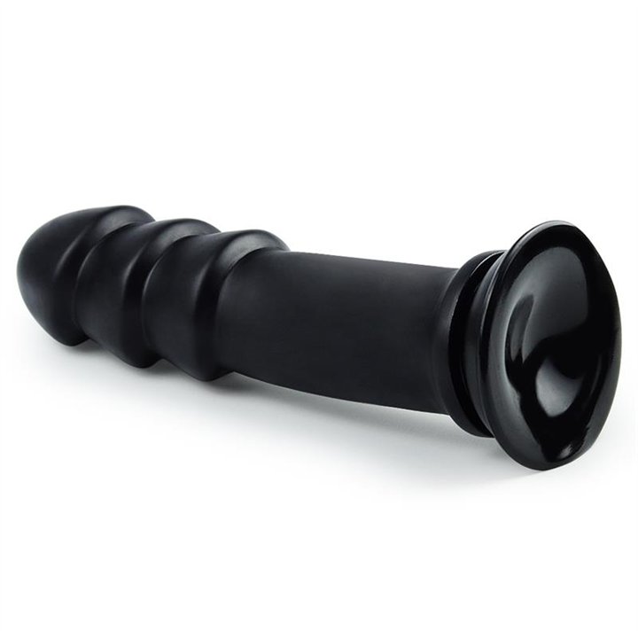 Dildo King Sized Anal Ripples 11.25 Black - LO-LV2244 - Teknashop Ltd