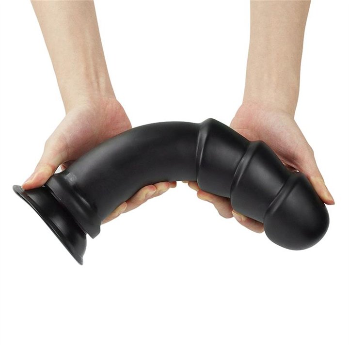 Dildo King Sized Anal Ripples 11.25 Black - LO-LV2244 - Teknashop Ltd