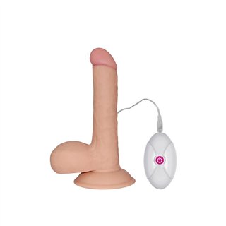 Dildo The Ultra Soft Dude with Vibration 7.5 Flesh - LO-LV1091 - Teknashop Ltd