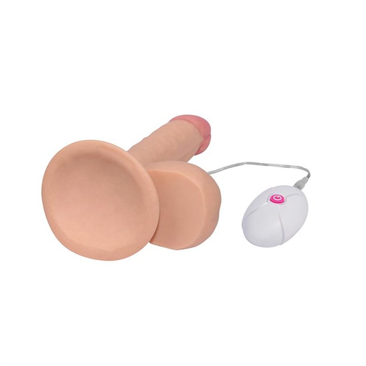 Dildo The Ultra Soft Dude with Vibration 7.5 Flesh - LO-LV1091 - Teknashop Ltd