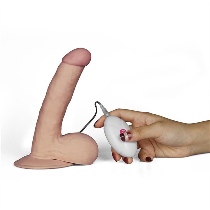 Dildo The Ultra Soft Dude with Vibration 7.5 Flesh - LO-LV1091 - Teknashop Ltd