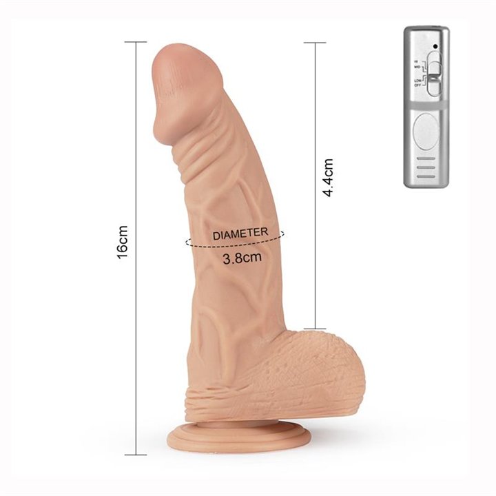 Dildo Real Extreme Dildo with Vibration 9 Flesh - LO-350043-1 - Teknashop Ltd