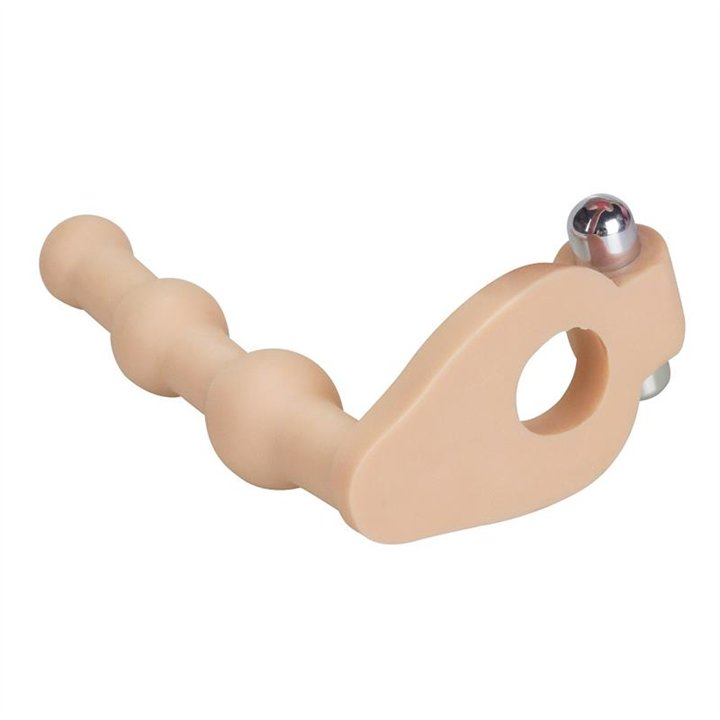 Anal Stimulator The Ultra Soft Bead 6 with Vibration Flesh - LO-LV320104 - Teknashop Ltd