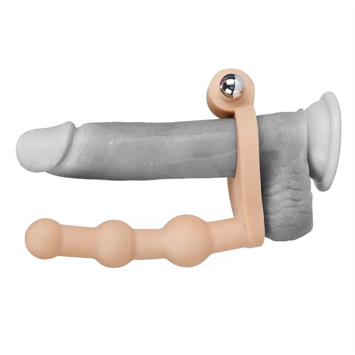 Anal Stimulator The Ultra Soft Bead 6 with Vibration Flesh - LO-LV320104 - Teknashop Ltd