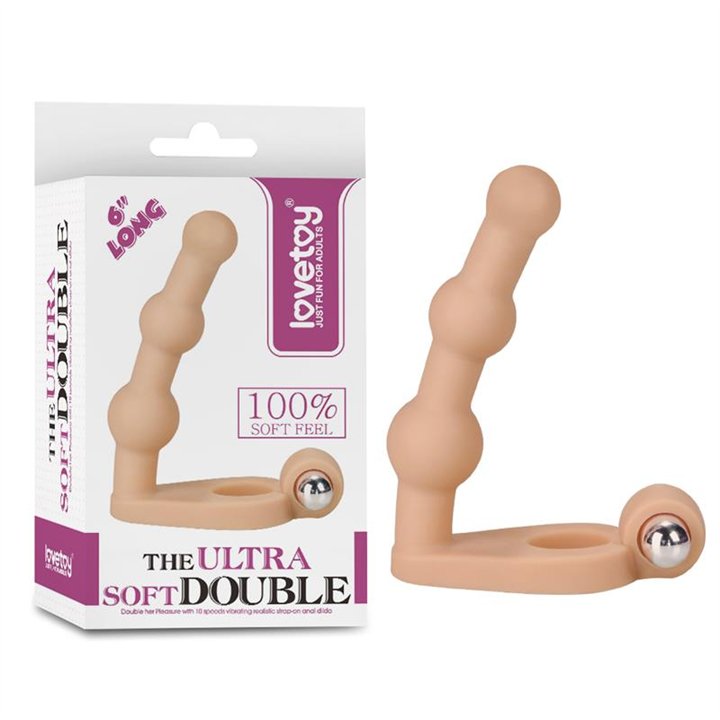 Anal Stimulator The Ultra Soft Bead 6 with Vibration Flesh - LO-LV320104 - Teknashop Ltd
