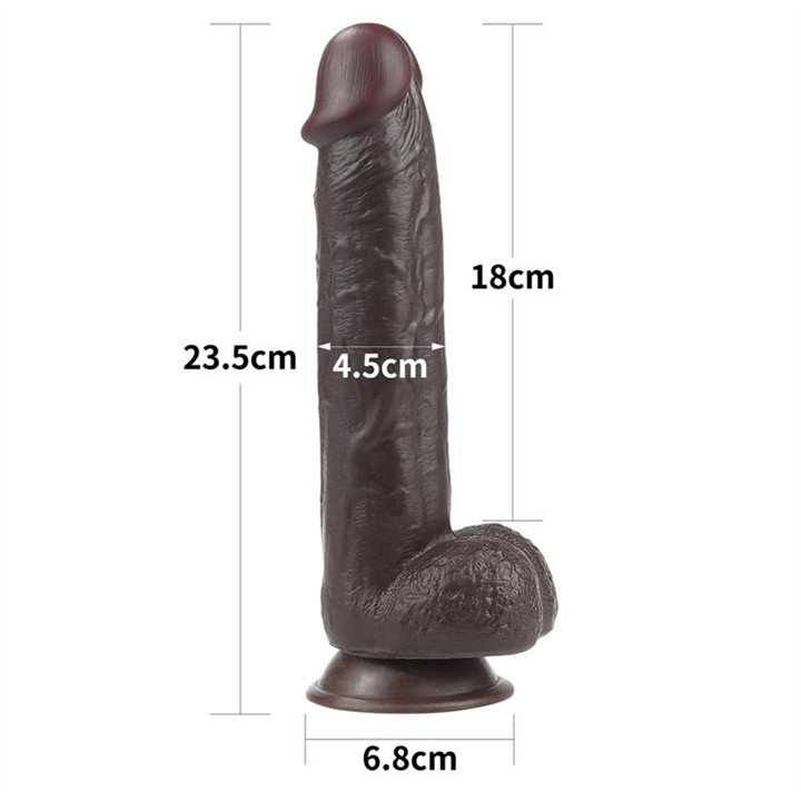 Dildo Sliding 9 Black - LO-LV317014 - Teknashop Ltd