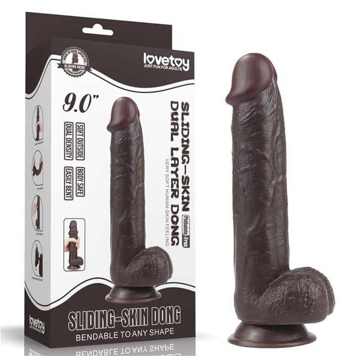 Dildo Sliding 9 Black - LO-LV317014 - Teknashop Ltd