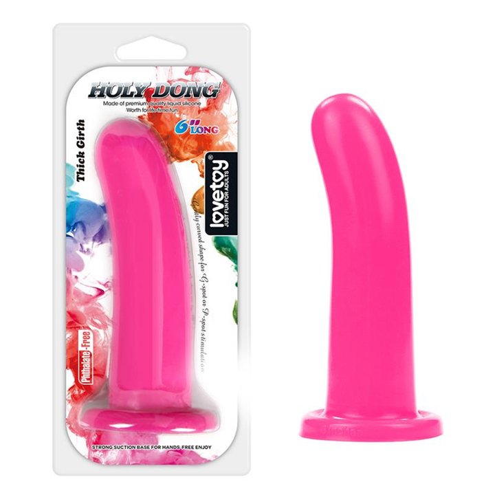 Stimulator Holy Dong 6 Liquid Silicone Pink - LO-LV1613 - Teknashop Ltd
