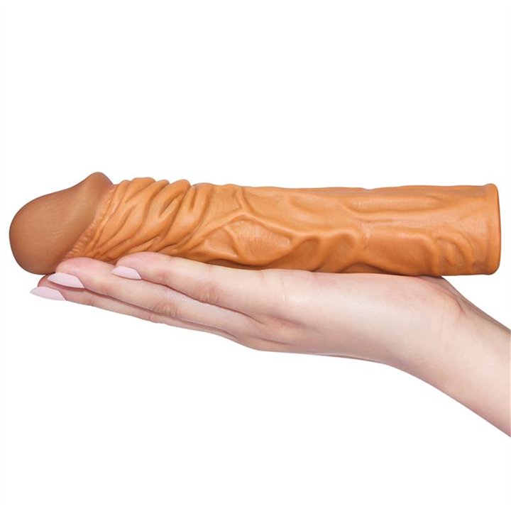 Penis Sleeve Add 2 Pleasure X Tender Brown - LO-LV1052 - Teknashop Ltd