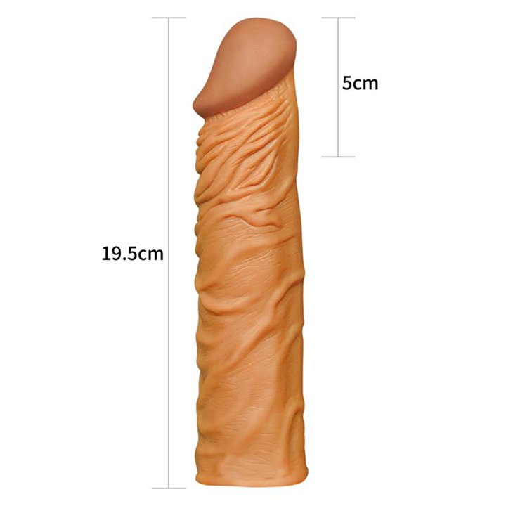 Penis Sleeve Add 2 Pleasure X Tender Brown - LO-LV1052 - Teknashop Ltd