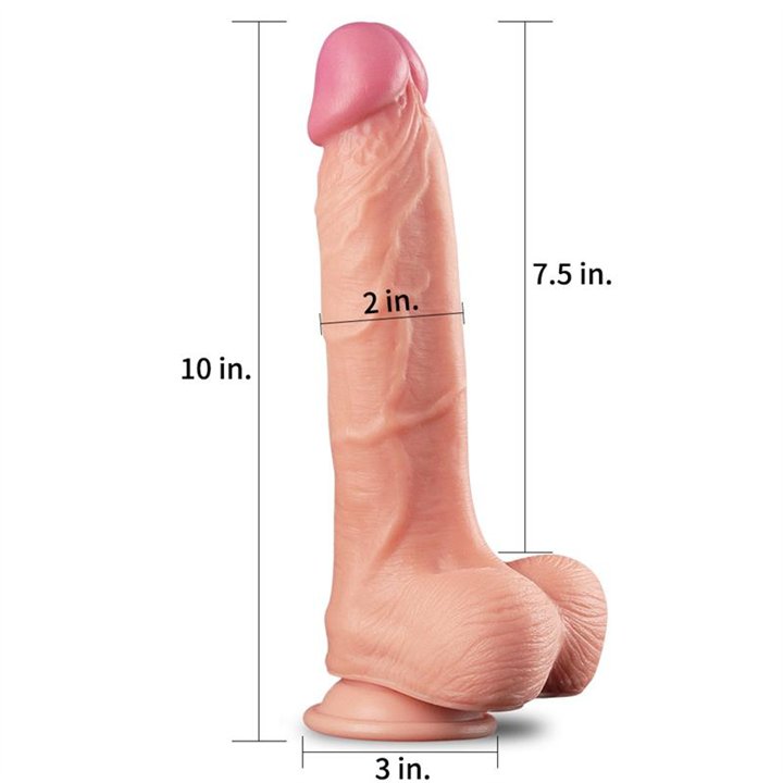 Dildo Nature 10 Dual Layer Flesh - LO-LV411010 - Teknashop Ltd