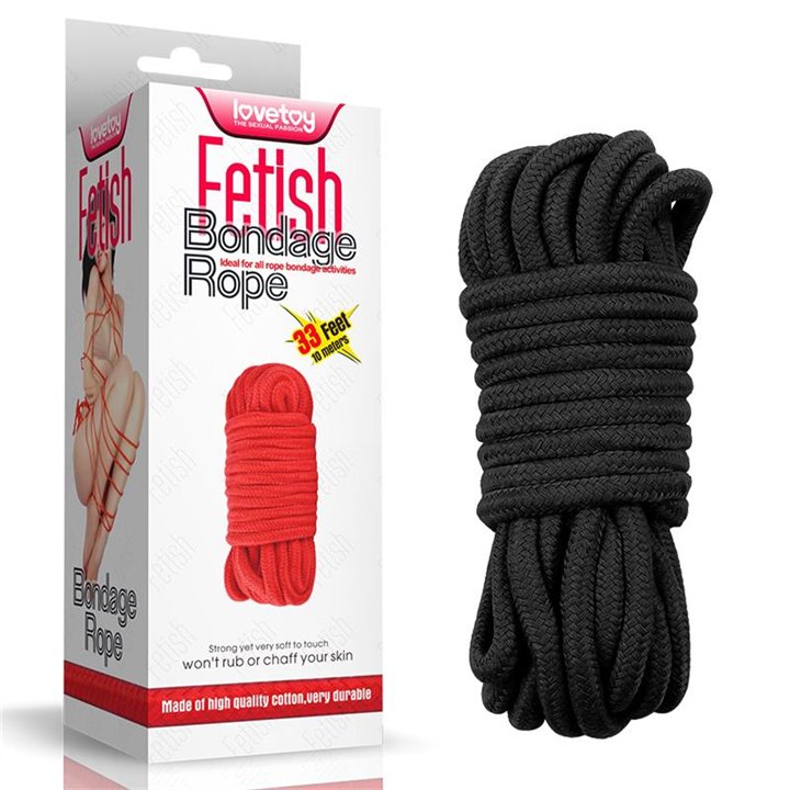 Rope Bondage Soft Black - LO-FT-001A-03 - Teknashop Ltd